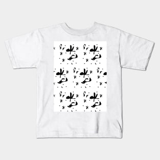 Black spots on a white background. Vector seamless pattern abstraction grunge. Background illustration, decorative design for fabric or paper. Ornament modern new Kids T-Shirt